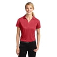 thumbnail image 1 of Sport-Tek Ladies Heather Contender Polo, Scarlet Heather, XX-Large, 1 of 4