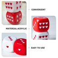 thumbnail image 3 of Dados 2 piezas de dados acrílicos Dados de corazones blancos y rojos Dados para juegos de mesa Dados para juegos de mesa Póquer Papel de fiesta, 3 of 5