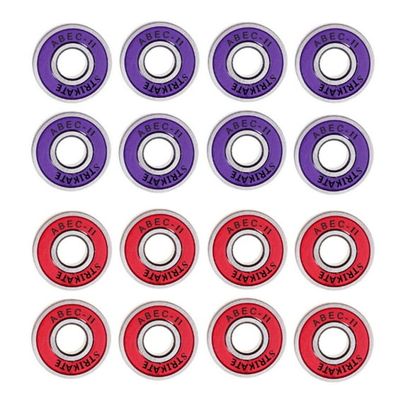 16 Pcs Friction- Bearings Skateboard 608 RS Abec Bearings for Longboard Roller Skates