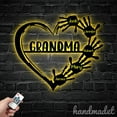 thumbnail image 3 of Handmadetneonsign Custom Grandma Heart Grandchildren Metal Sign Wall Art LED Light - Mother's Gifts, 3 of 5