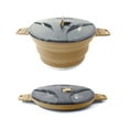 thumbnail image 4 of Yucurem Foldable Portable Camping Cooker Pot Silicone Outdoor Kettle Cookware Camping Kitchen Utensils (Khaki), 4 of 8