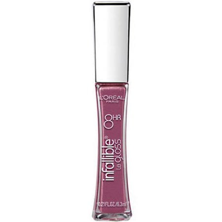L'Oreal Paris Infallible Le Gloss, 8Hr Lip Gloss, Undeniable Mauve, 515