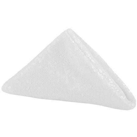 

10 Pieces Glitz Sequin Napkin Sequin on Taffeta base Approx. 20 x20 square Edge: Serge - White