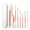 thumbnail image 1 of Ear 8 Pcs Rose Gold Ear Digging Ear Scoop Set with Visual Light Emitting Ear Scoop, 1 of 8