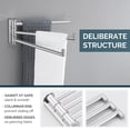thumbnail image 5 of Angle Simple Swivel Hand Towel Holder 3 Bars, 304 Stainless Steel Hand Towel Rack, Folding Bathroom Towel Hanger Wall Mount, Matte Black, 5 of 9