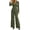A-Green274, variant on Women's Single Button Blazer Set Fitted Tailored Office Daily Pant Suit