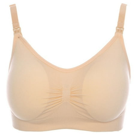 

Womens Bras Front Buckle Seamless Gather Pregnant Breastfeeding Bra(M-Xl)