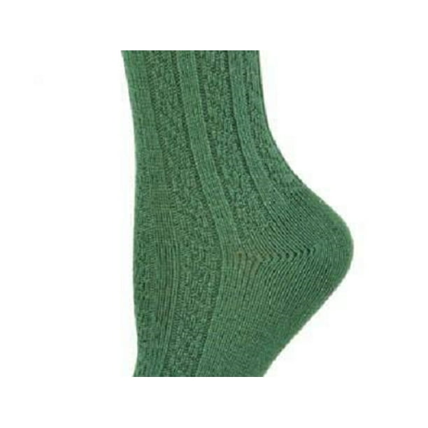 Sierra Socks Girls' Knee High Cotton Dress Socks, Cable Knit, Hunter Green,  3-Pack - Walmart Business Supplies