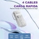thumbnail image 3 of Power Bank Genérico PB60000 Portátil Blanco 60000mAh 120W 4 Cables USB LED, 3 of 5