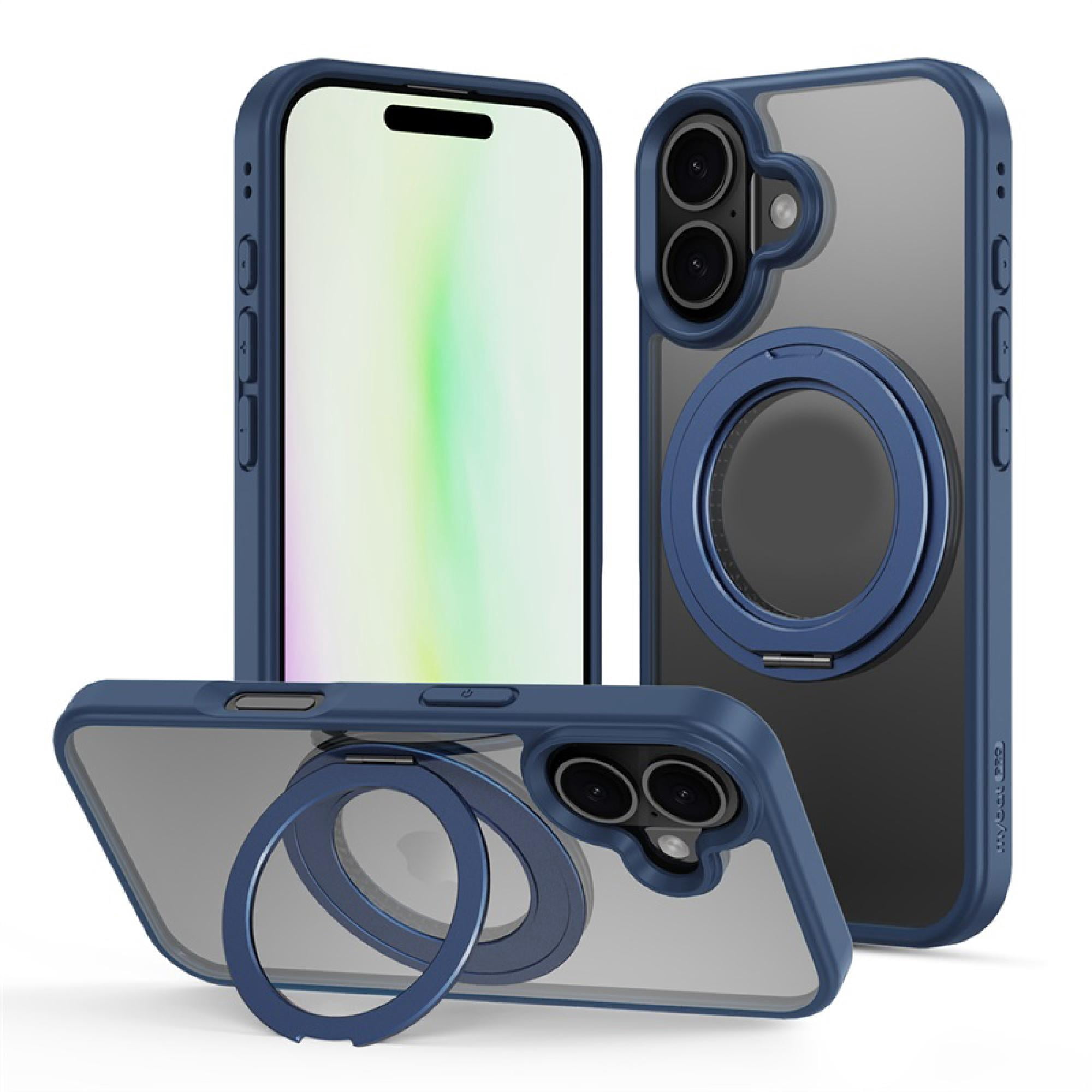 3-in-1 iPhone 17 Protection Bundle – 3-Pack Tempered Glass Screen Protectors, Camera Lens Protector & 360° Ring Stand Case