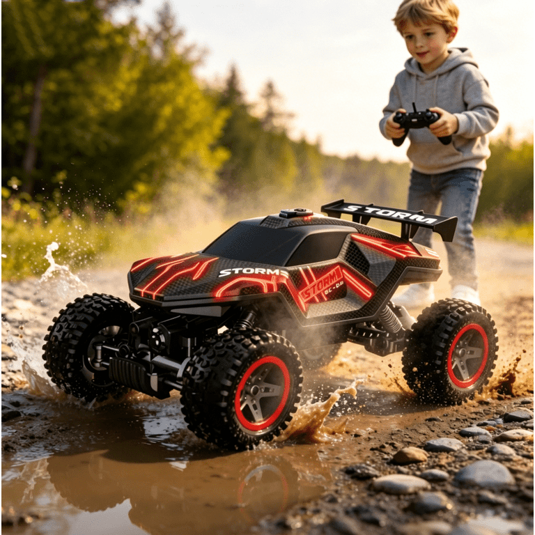 HNH RC Car for Kids, Off-Road Monster Truck 25+Km/H, 1:16 Scale