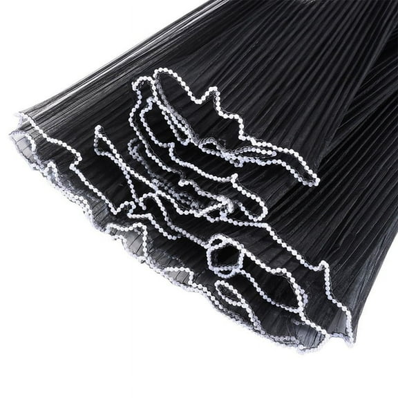 3pcs Bouquet Wrapping Paper, 11in X 4.5 Yards for Each Pearl Edge Flower Packaging Fabric, (Black)