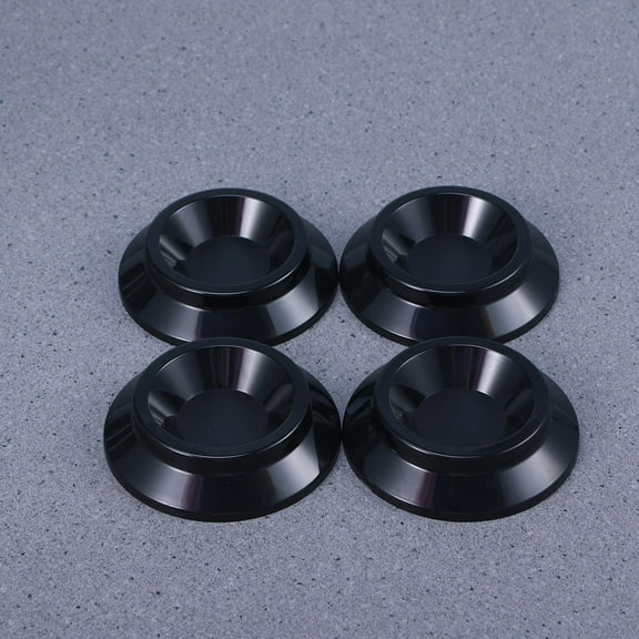 Masteelf 4PC Piano Mats Upright Piano Caster Cups Solid Furniture Piano Caster Cups Non-Slip Anti-Noise (Black)