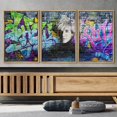 thumbnail image 3 of wall26 Framed Canvas Print Wall Art Set Spray Paint Style Andy Warhol Graffiti &amp; Street Art Comic Book Illustrations Modern Art Urban Portrait for Living Room, Bedroom, Office - 16"x24", 3 of 5