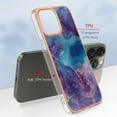 thumbnail image 5 of SaniMore for iPhone 13 Pro Max 6.7" Electroplated Marble Case, Clear Magnetic Case for iPhone 13 Pro Max Rugged PC & Soft TPU Transparent Cover with Wireless Charging, Purple, 5 of 8