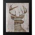 thumbnail image 2 of Peter, Christopher 12x14 Black Modern Framed Museum Art Print Titled - Stag Silouette, 2 of 5