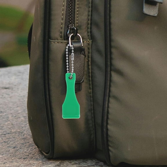 WHAMVOX 10Pcs Scratch Off Tool Keychain in Green for Ticket Scratching and Label Removal by Enthusiasts