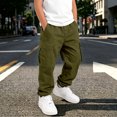 thumbnail image 5 of Angala Little Boys Cargo Pants Straight Leg With Pockets Fall Casual Boys Baggy Trousers Size 5-6 Years Army Green, 5 of 8
