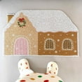 thumbnail image 2 of Vggrvlo Christmas Bathroom Rugs Mats Non Slip Extra Soft Absorbent Chenille Floor Mats Rubber Backing Quick Dry Bath Rugs Mats 24"x16" Christmas House Shape, 2 of 6
