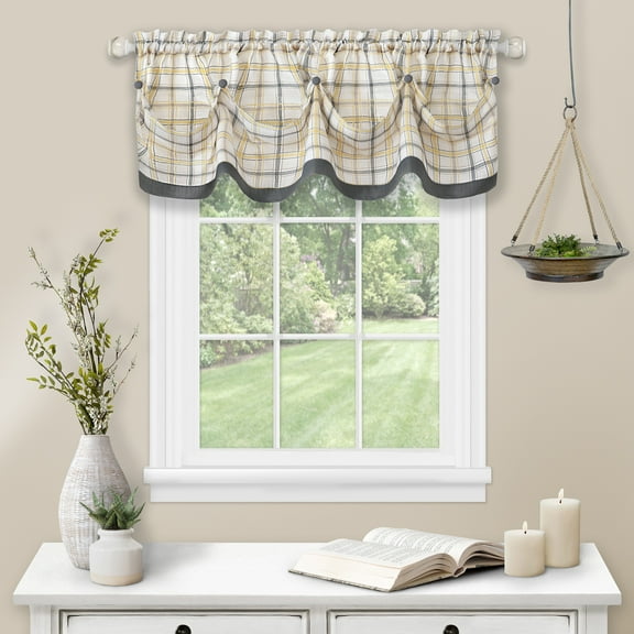 Tattersall Valance with Buttons