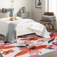 thumbnail image 4 of Floral Rugs for Bedroom - 5x8 Rug - Floral Rug - Botanical Red Flower Area Rug - Girls Spring Rugs - Abstract Watercolor Carpet, 4 of 7