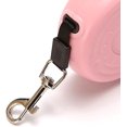 thumbnail image 3 of Correa retráctil para perros, correa para perros, correa retráctil automática de nailon para mascotas, cuerda de tracción elástica de 5 m para gato rosa, 3 of 5
