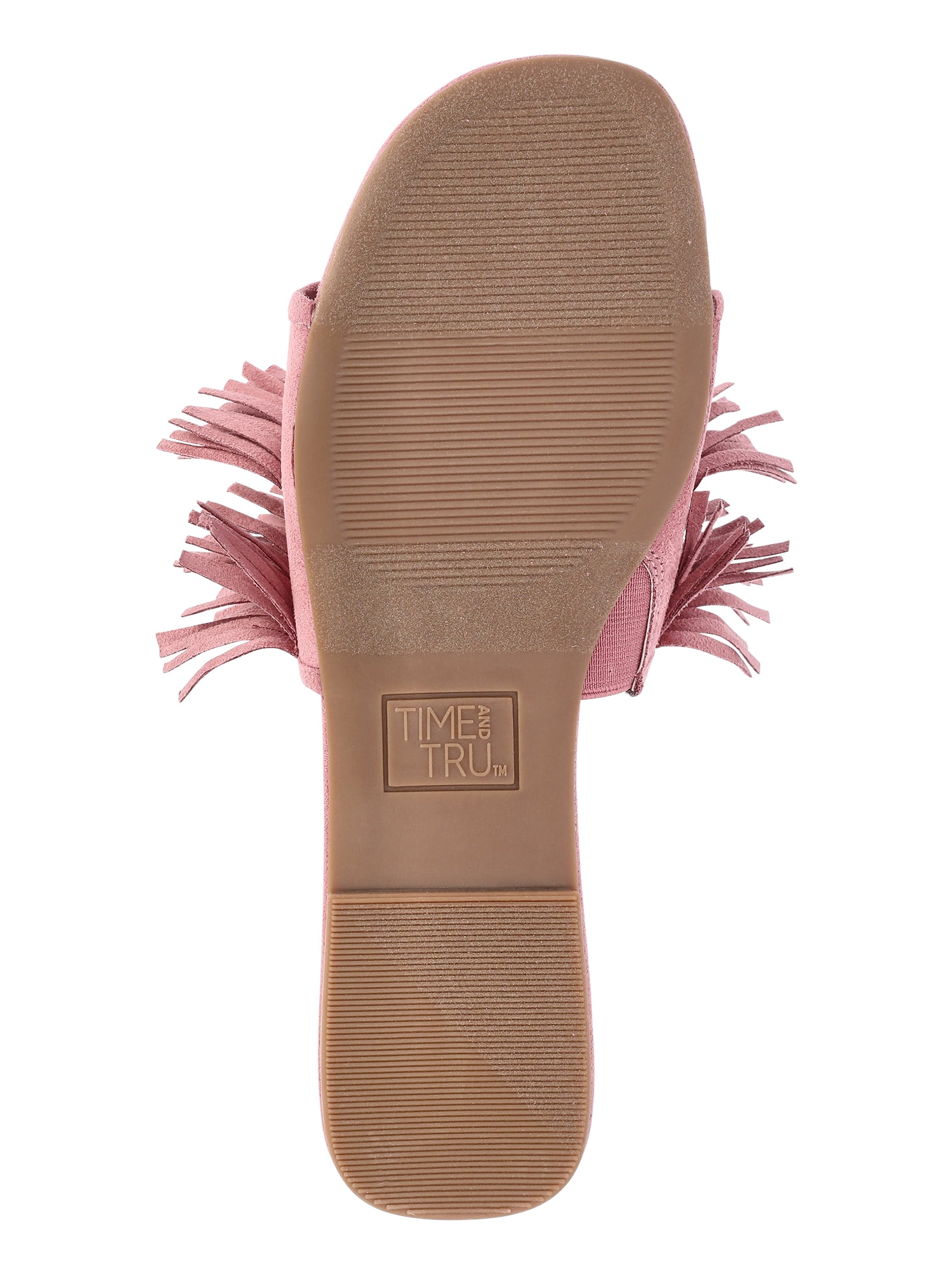 Time and Tru Women's Fringe Slide Sandals