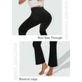 thumbnail image 4 of MANIFIQUE Bootcut Yoga Pants with Pockets for Women Wide Leg Pants High Waist Workout Pants Tummy Control Work Pants 4 Pockets, 4 of 6