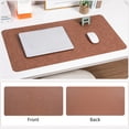 thumbnail image 6 of Vintage PU Leather Desk Pad, Cup Coaster Friendly Non-Slip Large Desk Mat, Waterproof Office Protector for Laptop/Mouse, Brown, 6 of 8