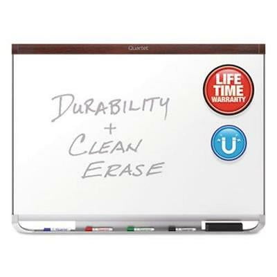 Quartet Prestige Plus Premium Porcelain - Quartet Prestige 2 DuraMax Porcelain Magnetic Whiteboard, 48 x 36, Mahogany