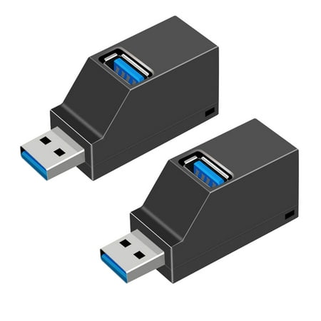 2PCS USB Hub, TSV 3-Port USB 3.0 Mini Portable Data Hub USB Splitter 5Gbps High Data Transfer Speed for U Disk, Card Reader, USB Mouse, Keyboard,