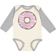 thumbnail image 3 of Inktastic Pink Donut, Donut Frosting, Donut Icing, Glaze Boys or Girls Long Sleeve Baby Bodysuit, 3 of 5