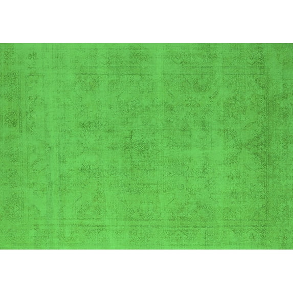 Ahgly Company Indoor Rectangle Oriental Green Industrial Area Rugs, 3' x 5'