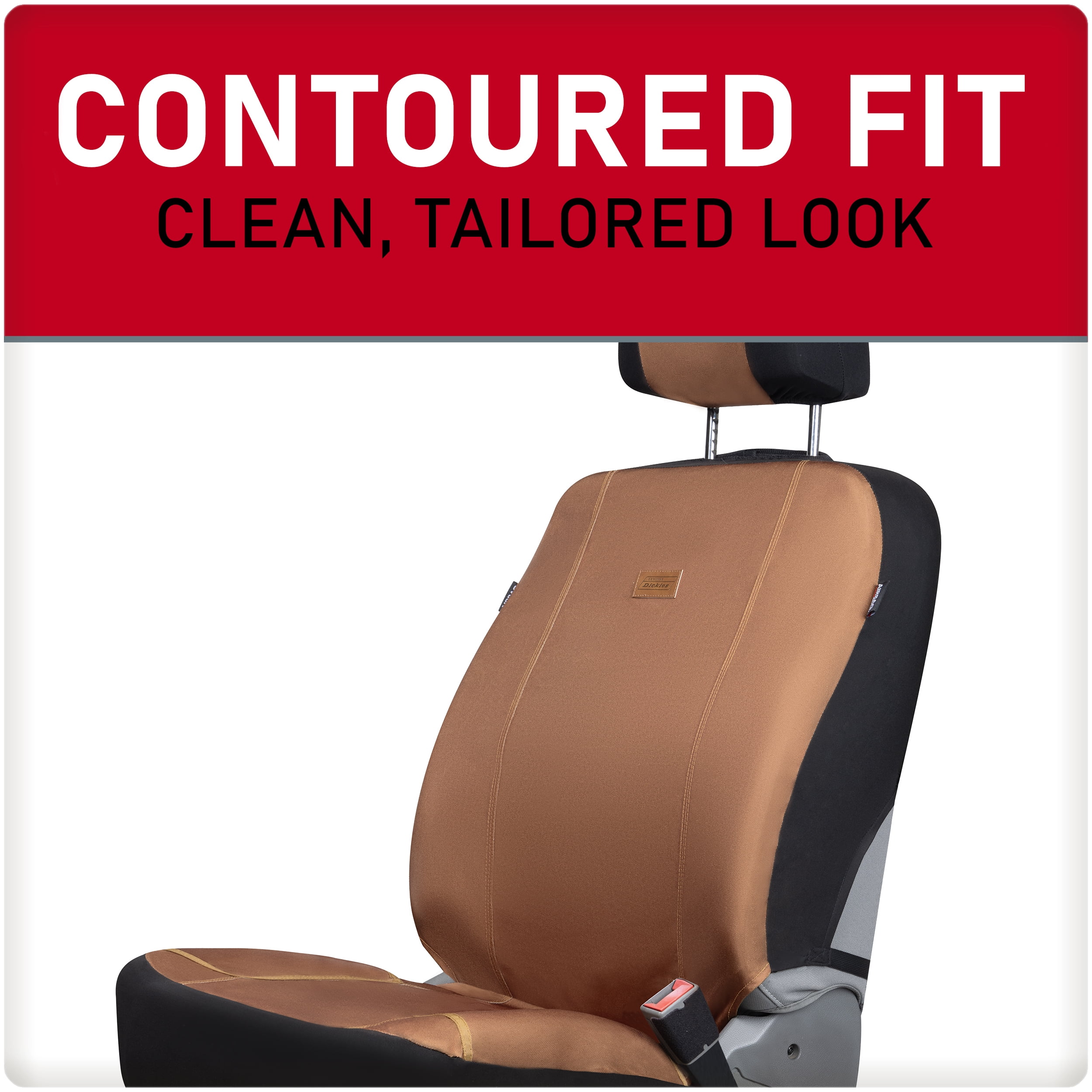 Genuine Dickies 1-Piece Brown Pro-Grade Heavy-Duty Truck Seat Cover