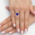 thumbnail image 2 of GemsNY September Birthstone - Traditional Round Blue Sapphire Solitaire Ring (Grade - AAAA | 2.25cts.), 2 of 4