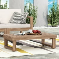 Kashton Acacia Wood Rectangular Coffee Table, Brown Wash