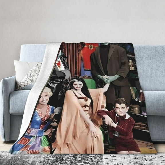 The Munsters Throw Blanket, All Season Decorative Soft Cozy Fleece Blankets, Room Decor For Bed Chair Car Sofa Couch Bedroom