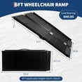 thumbnail image 3 of EastVita Rampe pour Fauteuil Roulant de 6 Pi avec Poignée, Rampe Pliante Antidérapante en Aluminium pour Fauteuil Roulant Handicapé, Capacité de 800 Lb, Rampes de Seuil pour la Maison, les Portes, Noir, 3 of 7