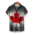 thumbnail image 4 of Blusa y camisa de manga corta con cuello vuelto para hombre, blusa informal de moda con cuello vuelto, blusa estampada de manga corta con botones, blusa de poliéster para hombre, 4 of 6