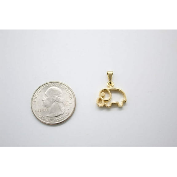 18K Gold Filled Elephant Pendant