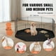thumbnail image 5 of VEVOR Parque para perros, 8 paneles plegable de metal para ejercicios con almohadilla inferior, valla para mascotas de 24 pulgadas de alto, caseta para cachorros con estacas para el suelo, 5 of 8