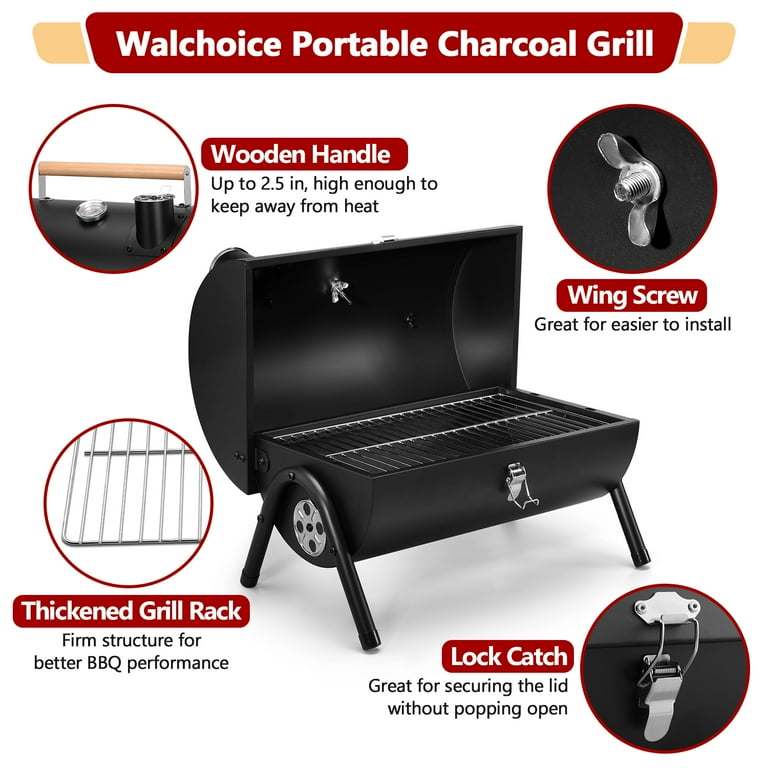 Walchoice Small BBQ Pit Tabletop Charcoal Grill photo 7