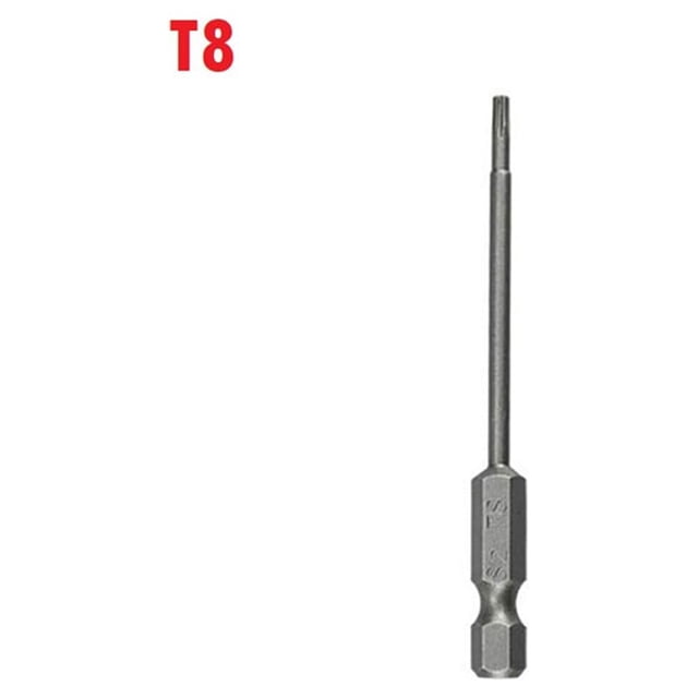 BTOER 1pc 75mm Hollow Torx Screwdriver Bit Hex Shank T7-T40 Magnetic Head Security Tamper Proof Star Screw Drivers Bits Hand Tools