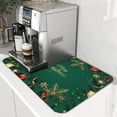 thumbnail image 5 of Merry Christmas Dish Drying Mat Gold Green Dish Drainer Mats 16x20 Inch Holiday Decorative Absorbent Dishes Pad Heat Resistant Foldable Mats Pads for Kitchen Counter Sink, 5 of 5