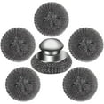 thumbnail image 3 of Yunuuuoa 2 Packs Stainless Steel Scrubber Brush with Replaceable Pads, Rust-Resistant Steel Wool Scouring Pad for Pots Pans Cookware Grill Sink Kitchen Cleaning, Durable Detachable Scrub Brush Handle, 3 of 9
