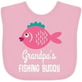 thumbnail image 3 of Inktastic Grandpa Fishing Buddy Girls Fish Girls Baby Bib, 3 of 4