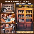 thumbnail image 2 of BELEEV Book Nook Kit,DIY 3D Wooden Puzzle with LED Lights and Dust Cover,Miniature House Model Kit for Adults Teens,Bookshelf Decor Gift - Vintage Photo Studio, 2 of 8