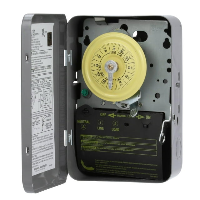 Intermatic T101 - Interruptor temporizador mecánico (24 horas, 120 V, 40 A)