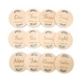 thumbnail image 1 of Tarjetas de Madera de Hito Mensual para Bebé, Accesorios de Fotografía Recién Nacido, Discos de Hito con Letras Talladas para Conmemorar EstiloH, 1 of 2