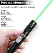 GJX Long Range Green Laser Pointer Laser Pointer High Power Pen Green Pointer Rechargeable for Hiking Cat Laser Toy Usb Charge (Green Light)